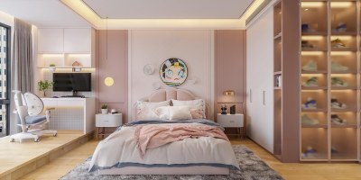 现代女孩房3D模型下载